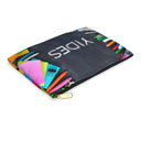 Grey Pencil Case with Chalk Letter, Horizontal Print - NAMEBITZ