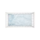 Marbleized Fuzzy Crib Sheet in Blue - NAMEBITZ