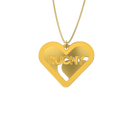 Double Heart Necklace – English, in Silver - NAMEBITZ