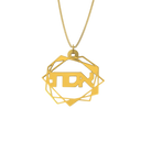 Abstract Geometric Necklace – Hebrew, Silver - NAMEBITZ