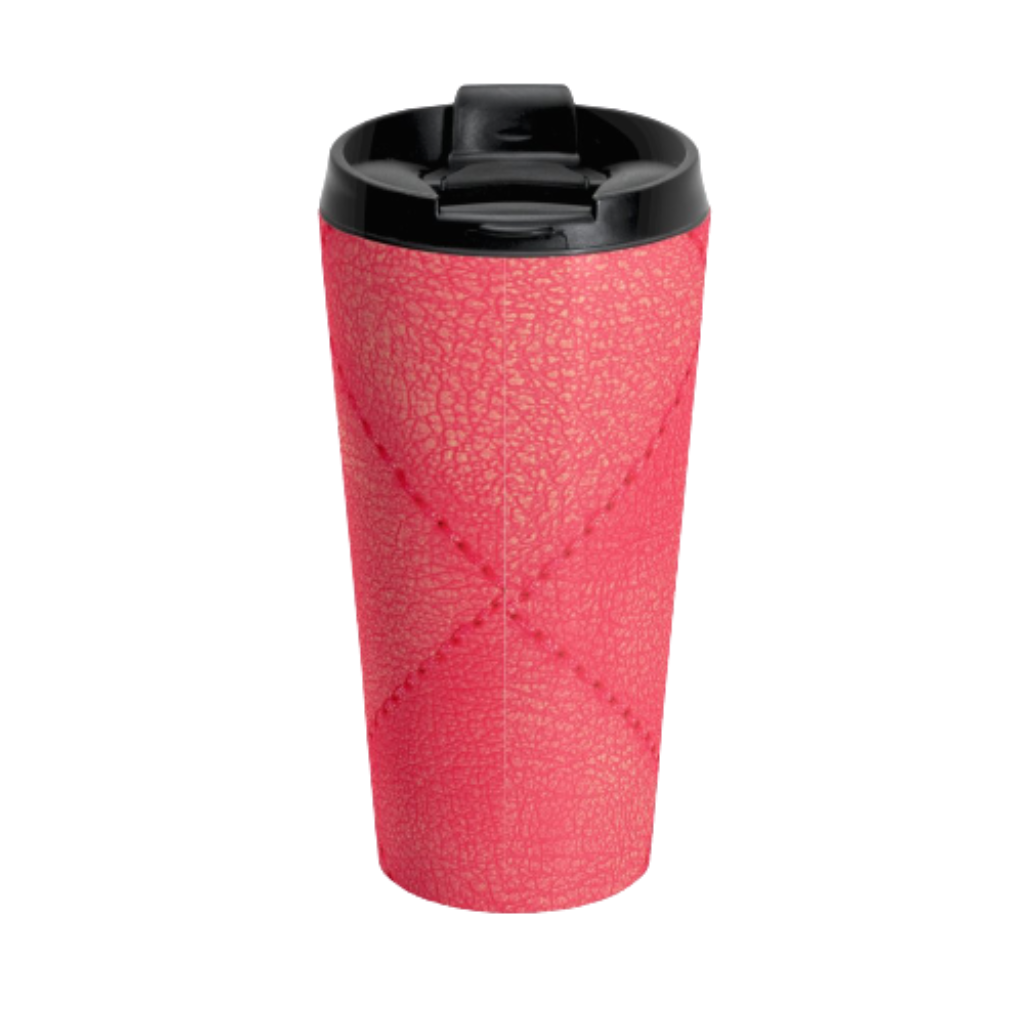 Leather Look Travel Mug (All Stainless Steel) - NAMEBITZ