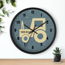 Tractor Wall Clock in Grey/Black - NAMEBITZ
