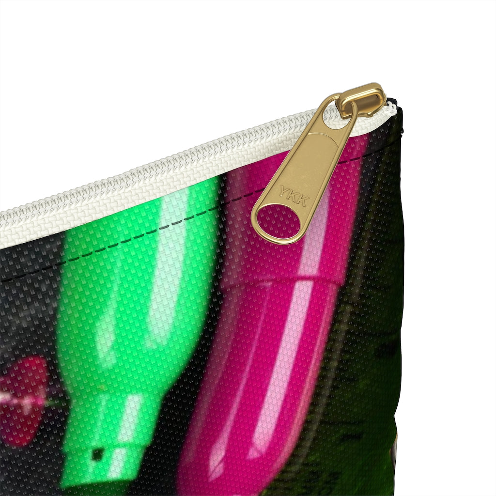 Grey Pencil Case with Chalk Letters, Vertical Print - NAMEBITZ