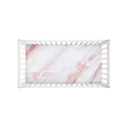 Pink and White Fuzzy Crib Sheet - NAMEBITZ