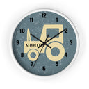 Tractor Wall Clock in Grey/Black - NAMEBITZ
