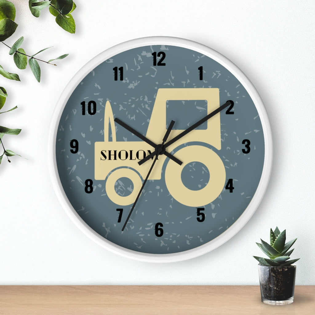 Tractor Wall Clock in Grey/Black - NAMEBITZ