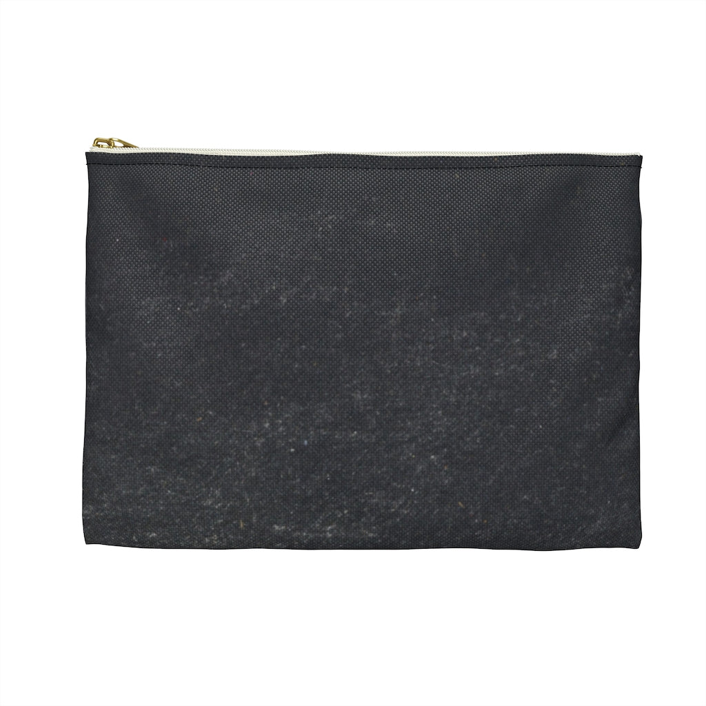 Grey Pencil Case with Chalk Letters, Vertical Print - NAMEBITZ