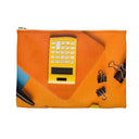 Blue and Orange Pencil Case with Accessories Print (See Coordinating Backpack) - NAMEBITZ
