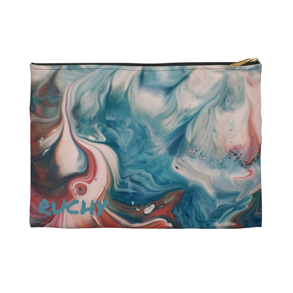 Blue and Pink Marble Pencil Case - NAMEBITZ