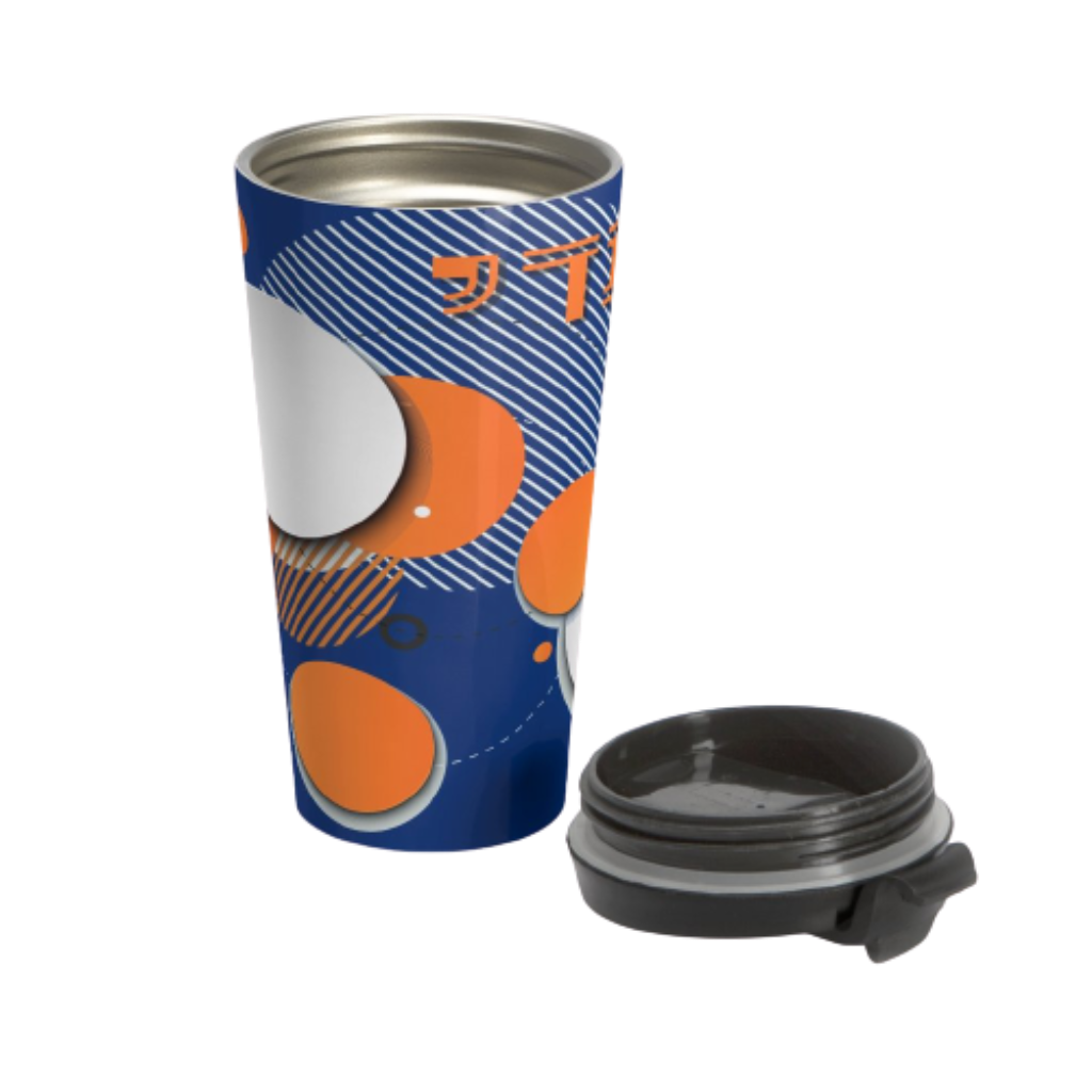 Circles Travel Mug in Blue - NAMEBITZ