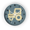 Tractor Wall Clock in Grey/Black - NAMEBITZ