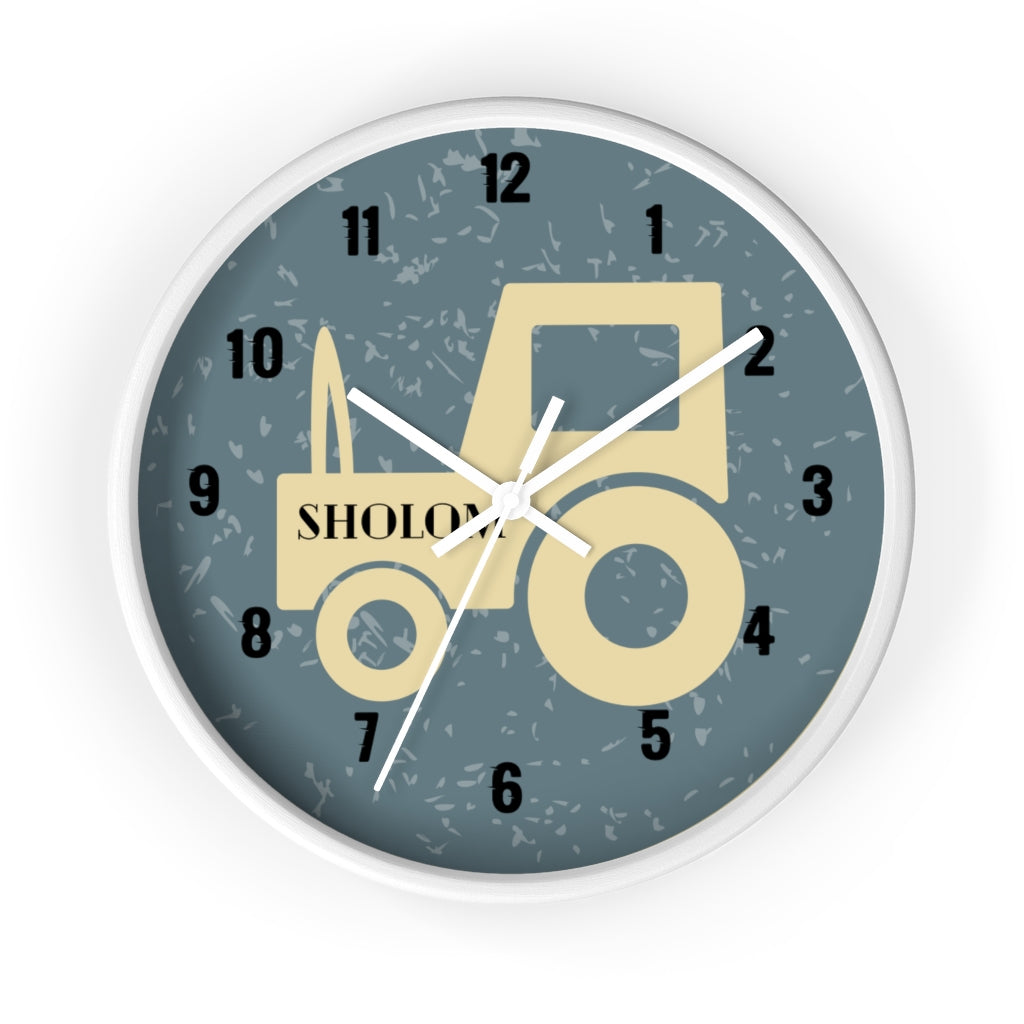 Tractor Wall Clock in Grey/Black - NAMEBITZ