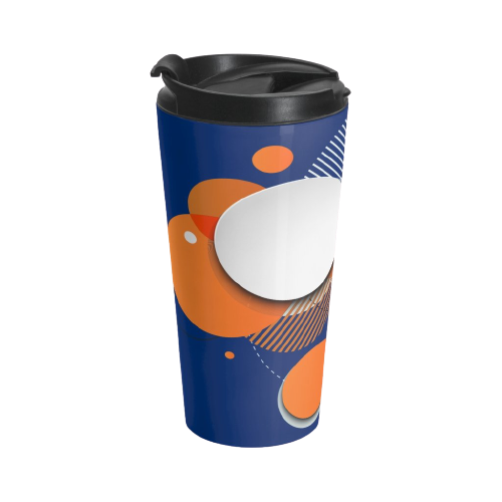 Circles Travel Mug in Blue - NAMEBITZ