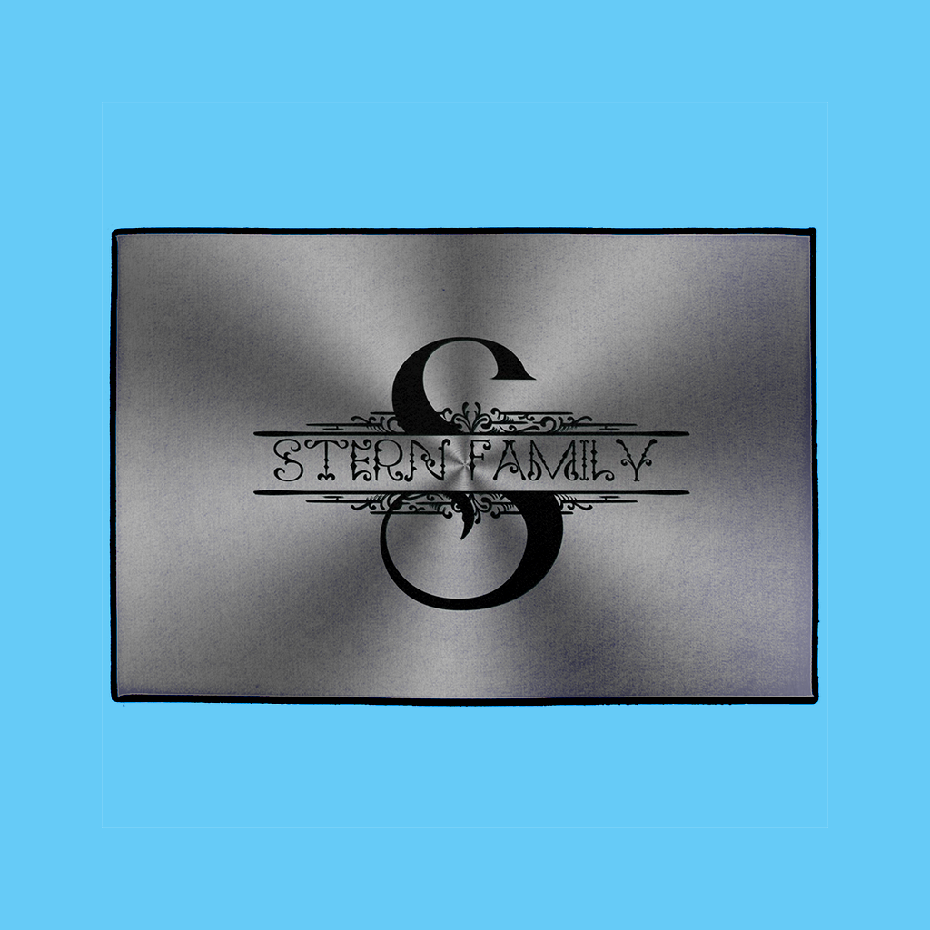 Elegant Welcome Mat – English, in Silver - NAMEBITZ