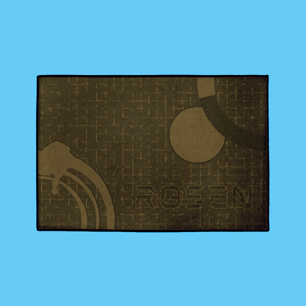 Modern Welcome Mat – English, in Brown - NAMEBITZ