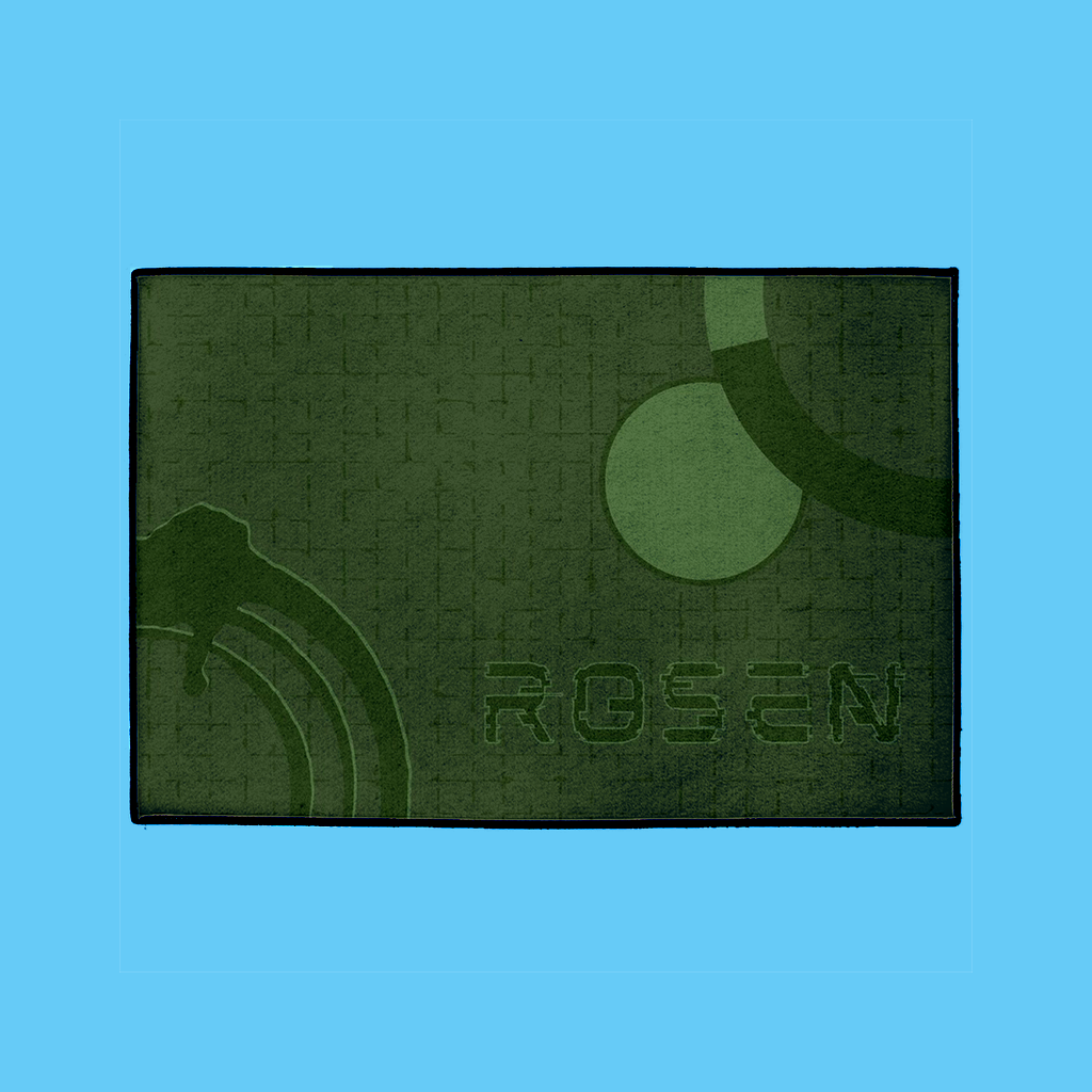 Modern Welcome Mat – English, in Green - NAMEBITZ