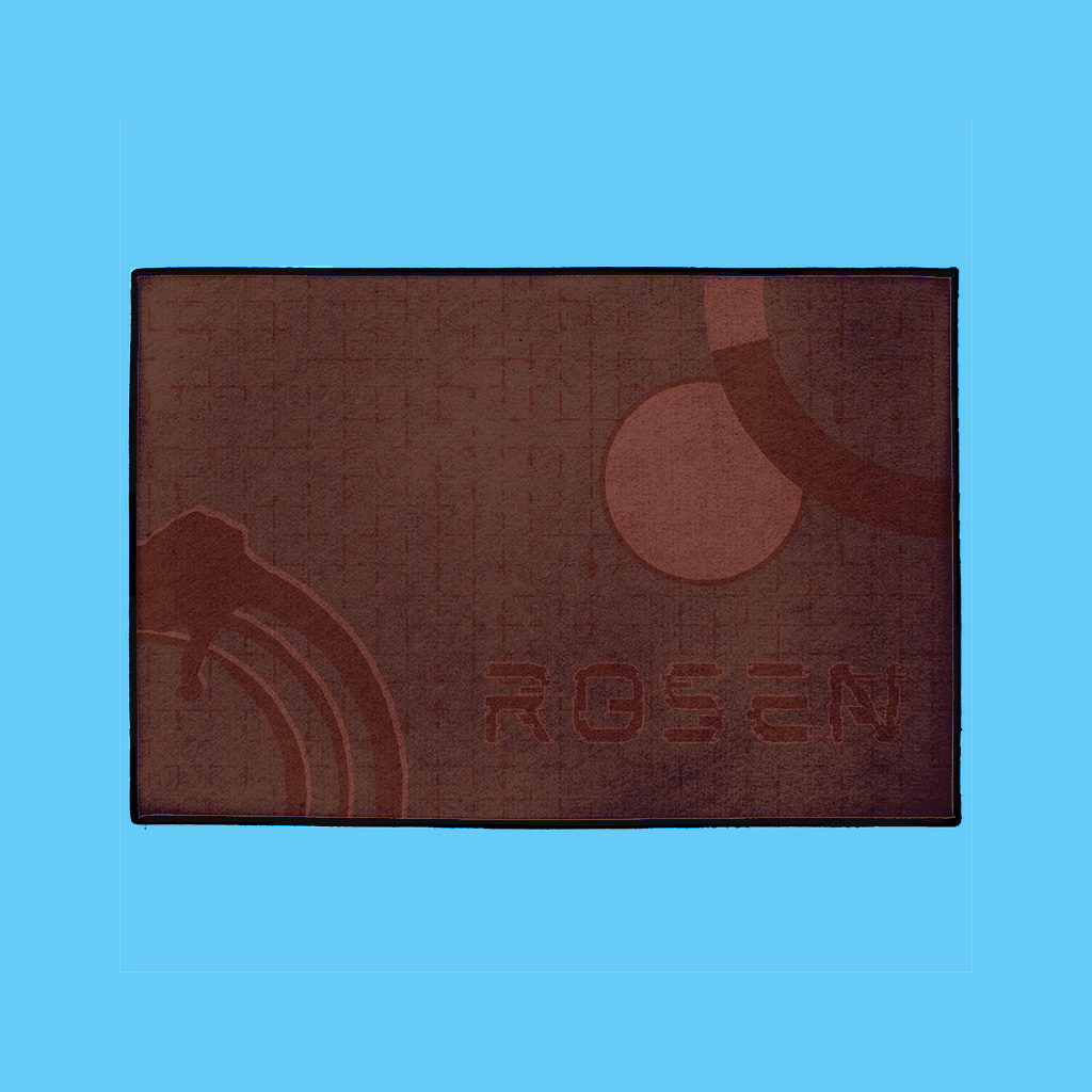 Modern Welcome Mat – English, in Burgundy - NAMEBITZ