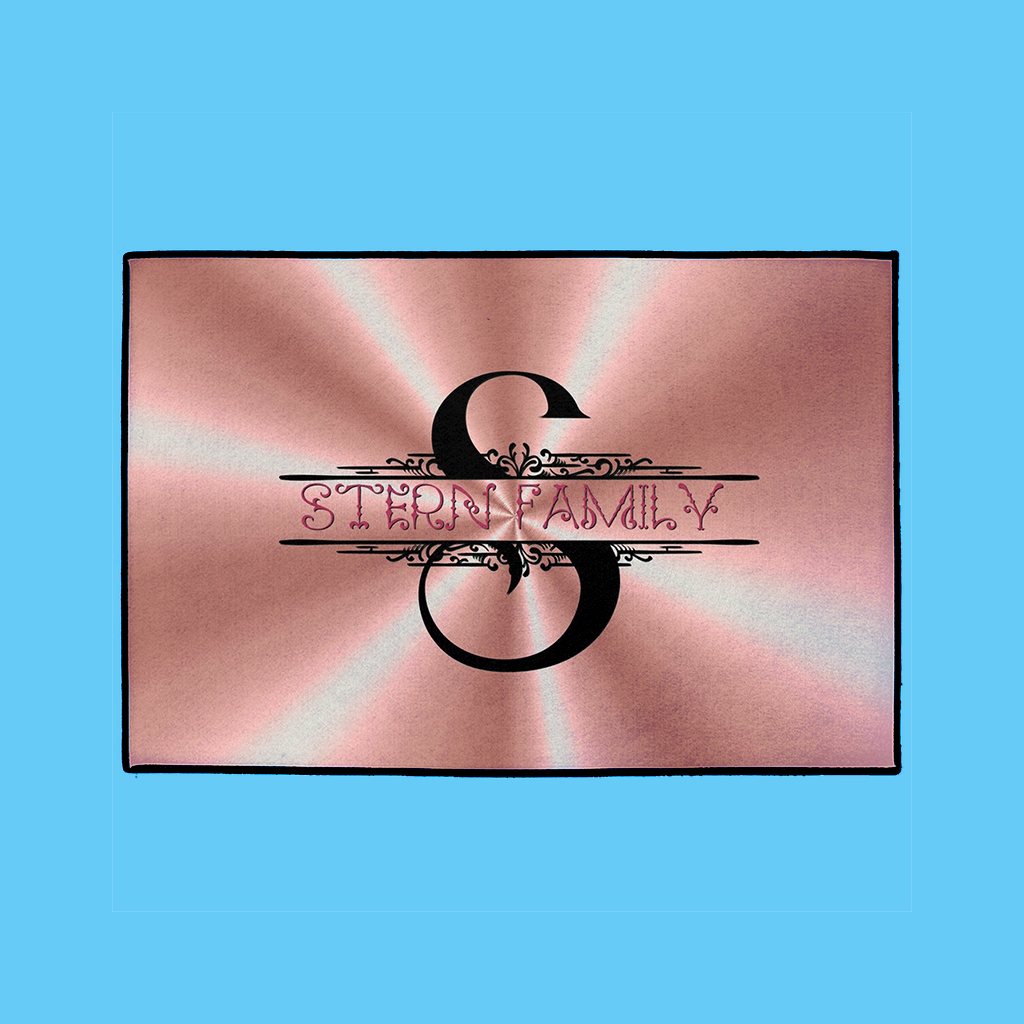 Elegant Welcome Mat – English, in Rose Gold - NAMEBITZ