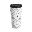 White Squares Travel Mug - NAMEBITZ