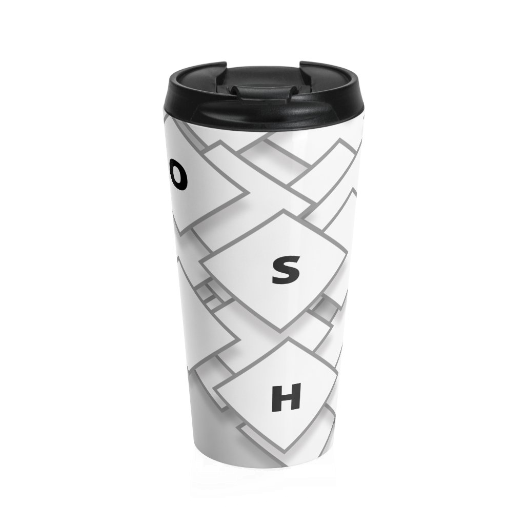 White Squares Travel Mug - NAMEBITZ