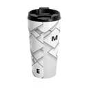 White Squares Travel Mug - NAMEBITZ