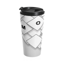White Squares Travel Mug - NAMEBITZ