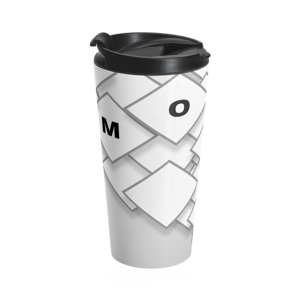 White Squares Travel Mug - NAMEBITZ