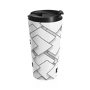 White Squares Travel Mug - NAMEBITZ