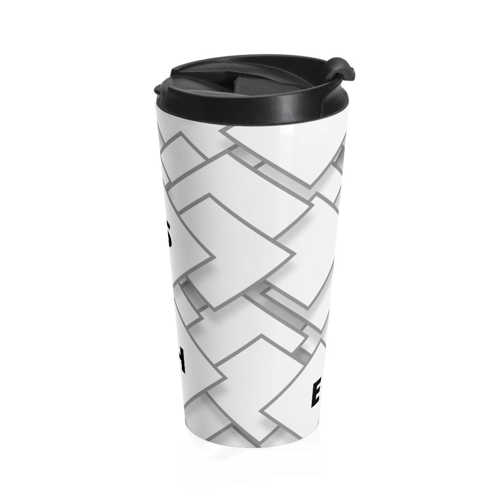 White Squares Travel Mug - NAMEBITZ