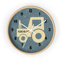 Tractor Wall Clock in Grey/Black - NAMEBITZ