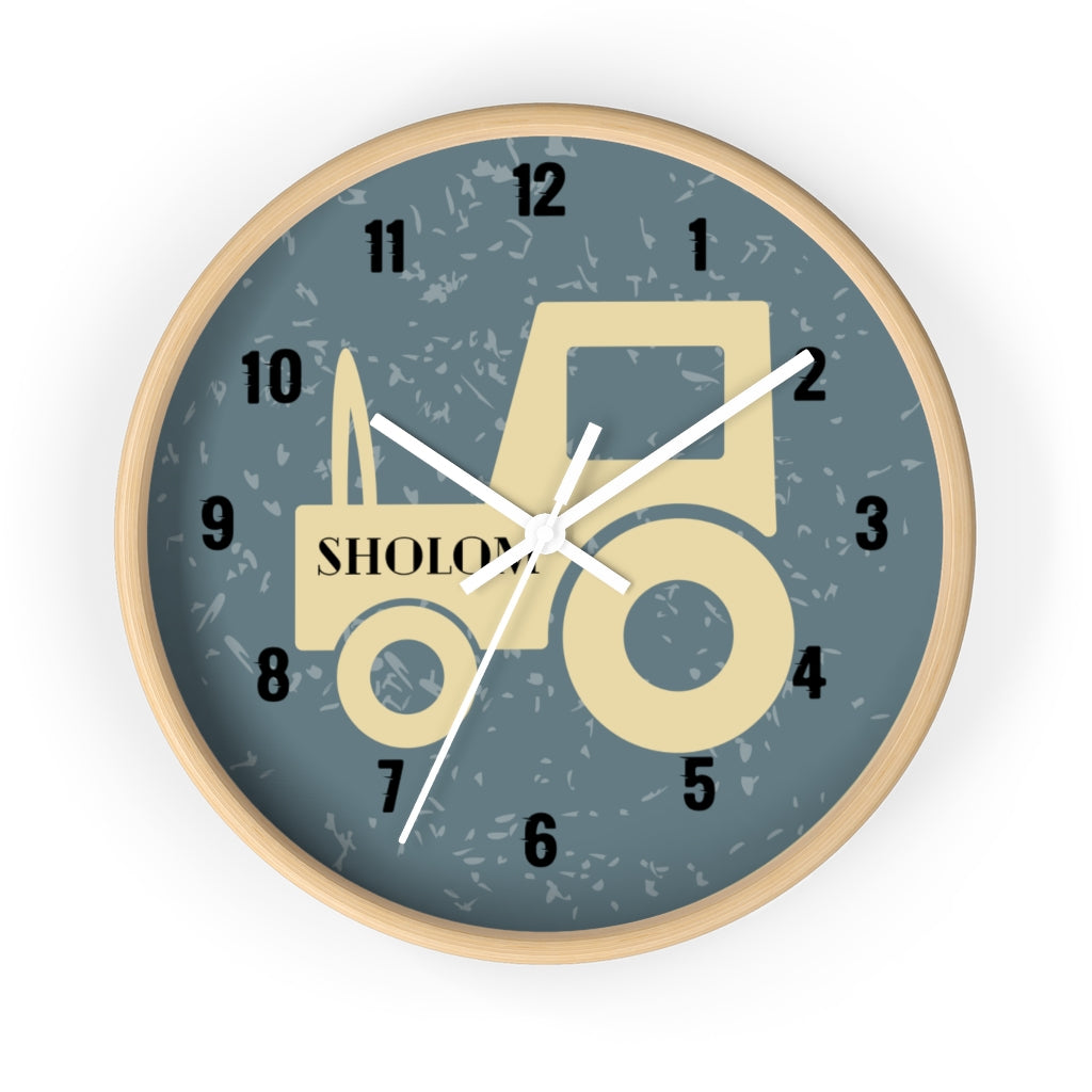 Tractor Wall Clock in Grey/Black - NAMEBITZ