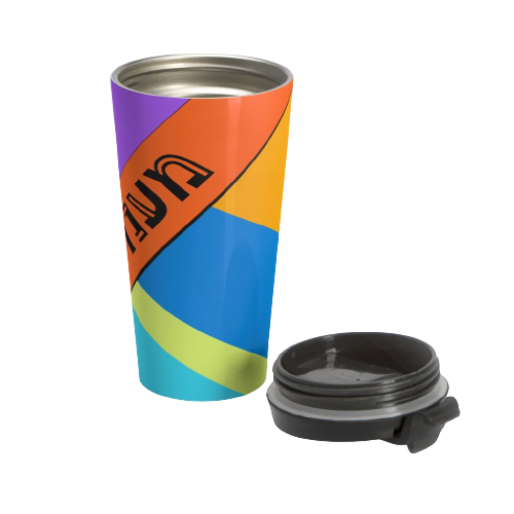 Colorful Geometric Travel Mug - NAMEBITZ