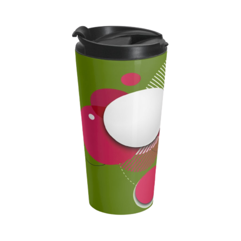 Circles Travel Mug in Green - NAMEBITZ