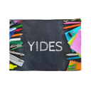 Grey Pencil Case with Chalk Letter, Horizontal Print - NAMEBITZ