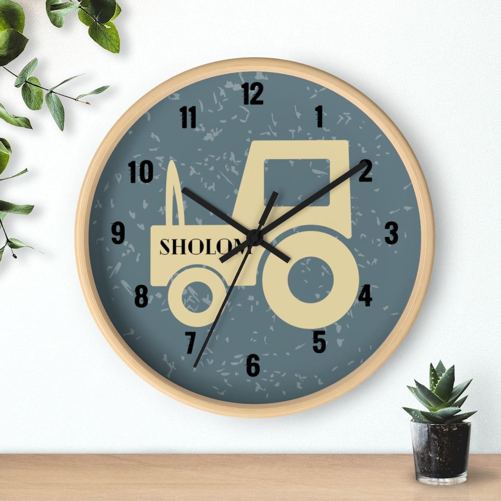 Tractor Wall Clock in Grey/Black - NAMEBITZ
