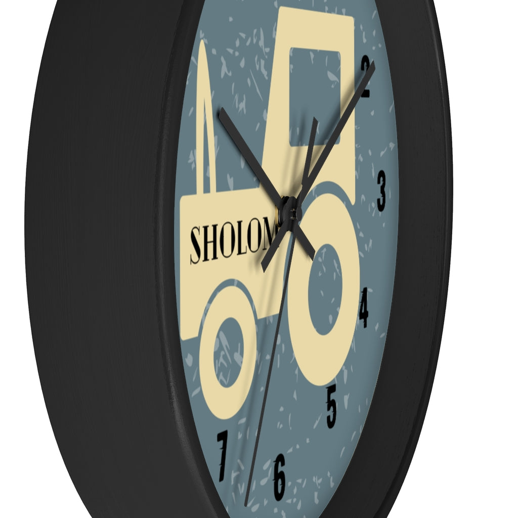Tractor Wall Clock in Grey/Black - NAMEBITZ