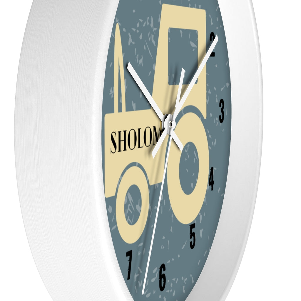 Tractor Wall Clock in Grey/Black - NAMEBITZ