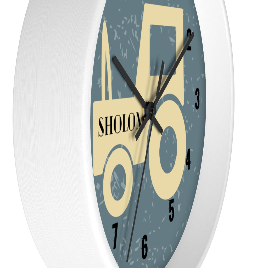 Tractor Wall Clock in Grey/Black - NAMEBITZ
