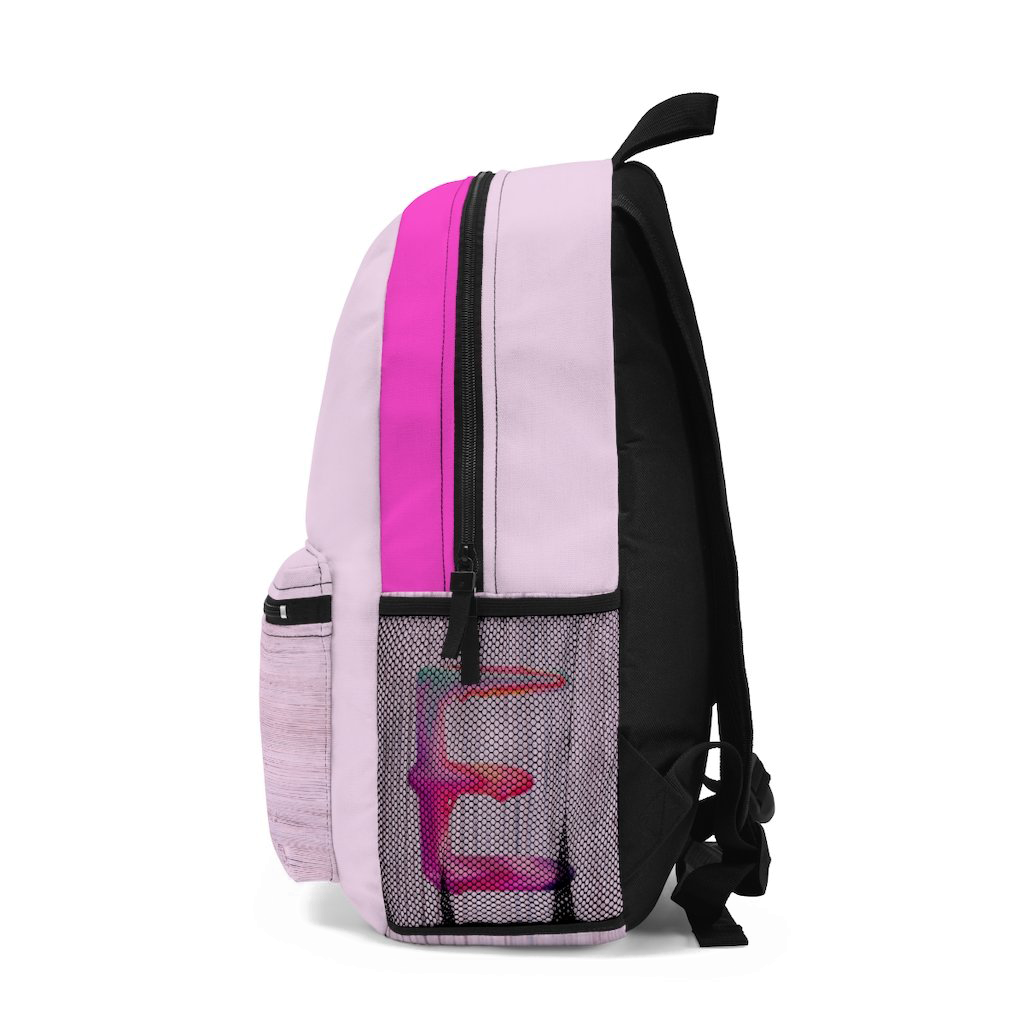 Pink Backpack with Paint Initial - NAMEBITZ