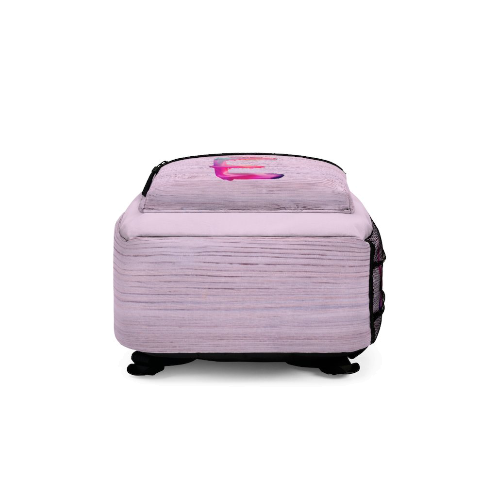 Pink Backpack with Paint Initial - NAMEBITZ