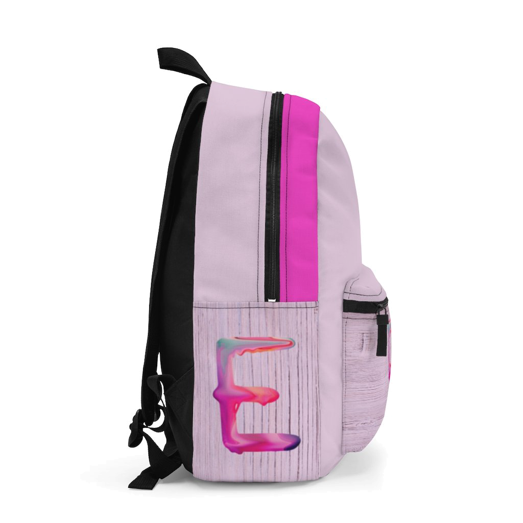 Pink Backpack with Paint Initial - NAMEBITZ