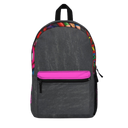 Grey Backpack with Pink Initial - NAMEBITZ