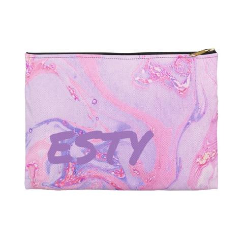 Pink Marble Pencil Case