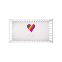 Heart Fuzzy Crib Sheet - NAMEBITZ