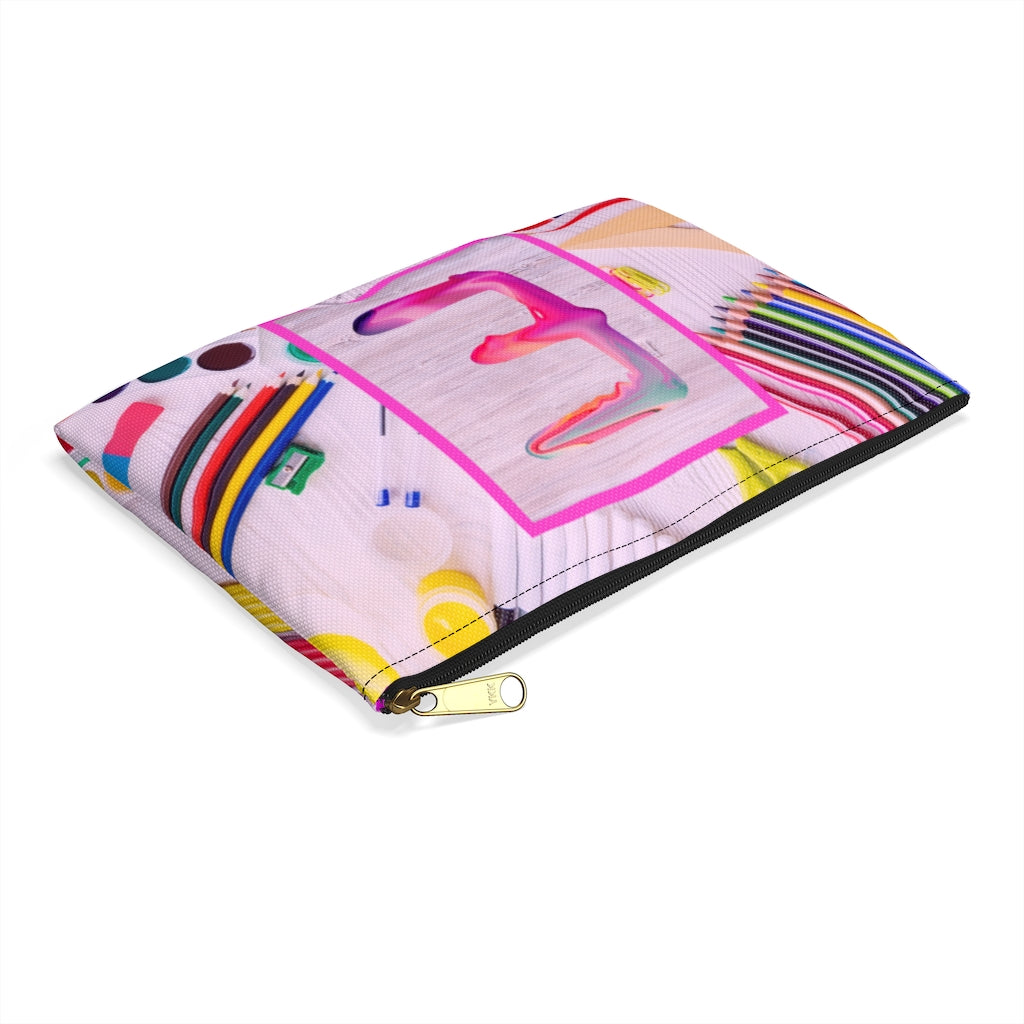 Pink Pencil Case with Paint Initial (See Coordinating Backpack) - NAMEBITZ