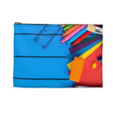 Blue Pencil Case with Pink Initial (See Coordinating Backpack) - NAMEBITZ