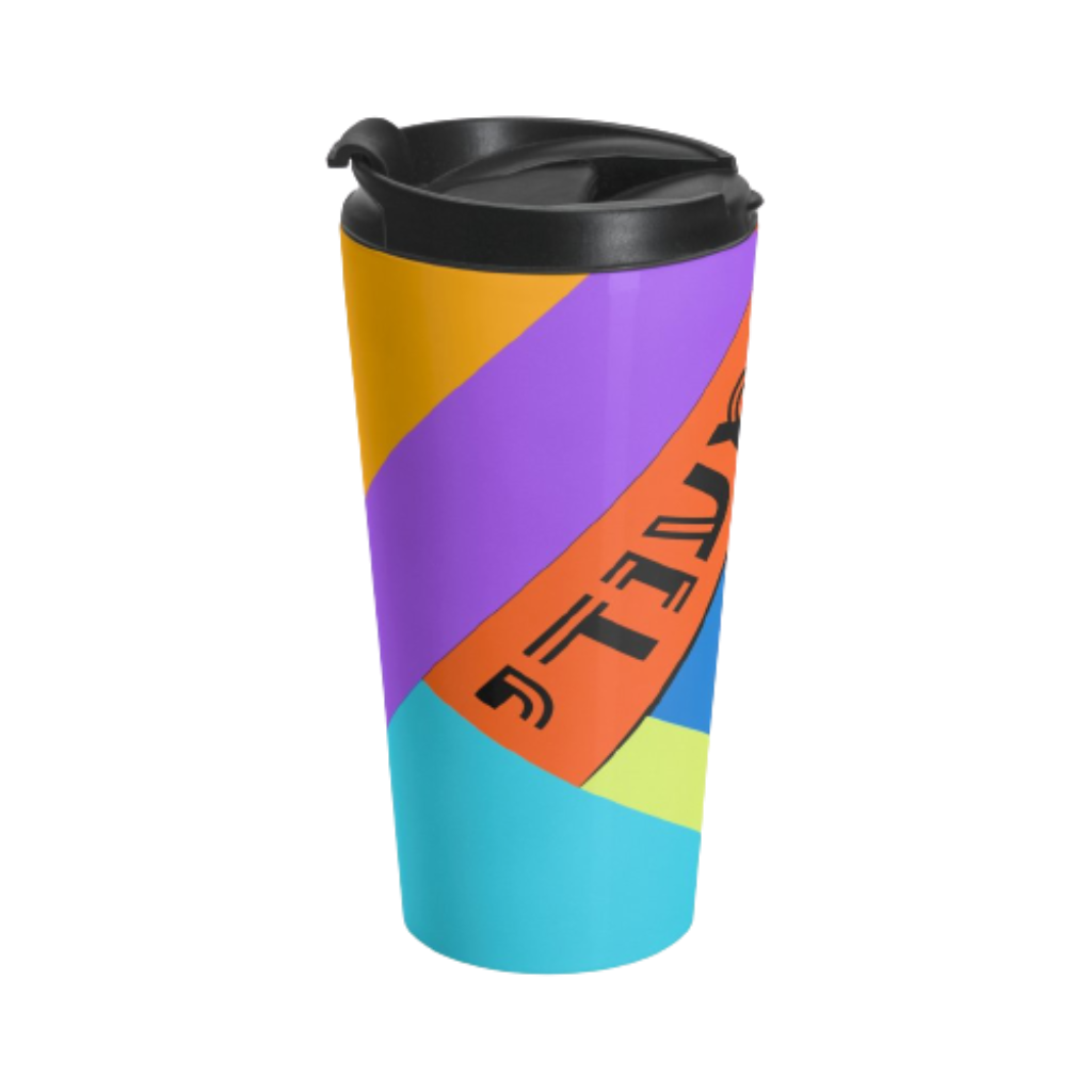 Colorful Geometric Travel Mug - NAMEBITZ