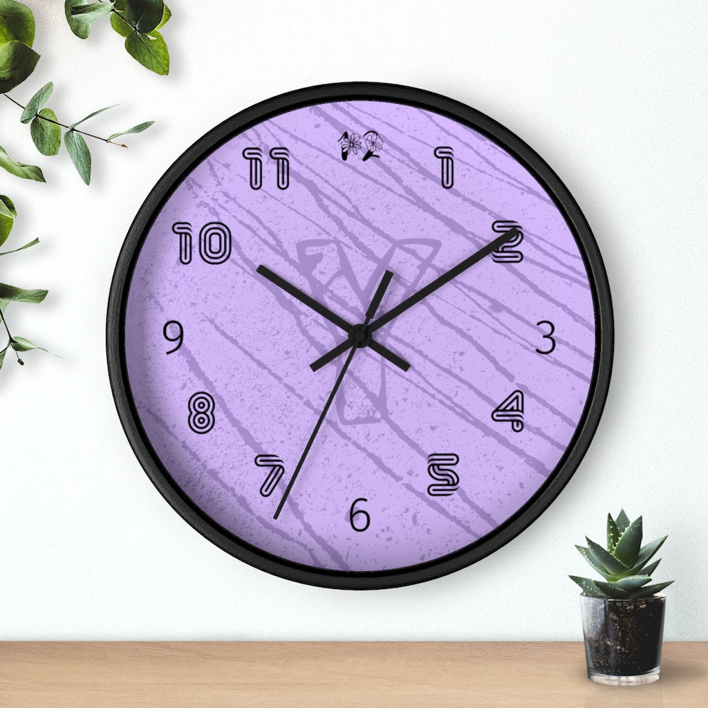Initial Wall Clock in Purple - NAMEBITZ