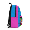 Blue Backpack with Pink Initial - NAMEBITZ