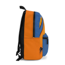 Blue and Orange Backpack with Accessories Print - NAMEBITZ